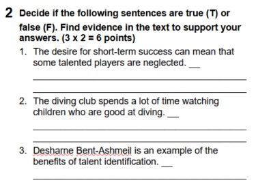 Learning Skills 1 - Teacher’s Material - Term Test 1, Test Levels 1, Written Comprehension, Ex. 2