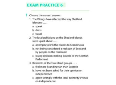 Learning Skills 2 - Student’s Book - Pag. 158, Exam Practice 6, Ex. 1