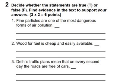 Learning Skills 2 - Teacher’s Material - Term Test 2, Test Level 1, Written Comprehension, Ex. 2