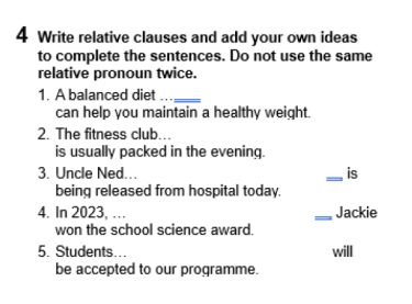 Learning Skills 2 - Teacher’s Material - Unit 4 Extension / Grammar, Ex. 4