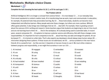 Learning Skills digital - PAU Resource Centre - Use of English, Worksheet 1