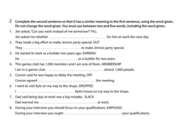 Skills 2 - Workbook - Pag. 62, Use of English 6, Ex. 2